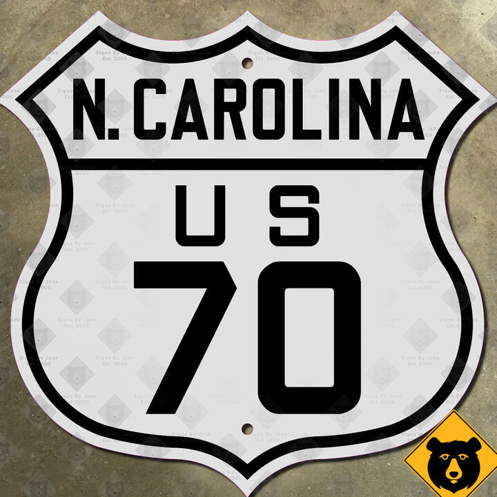 North Carolina Highway 70 Road Sign